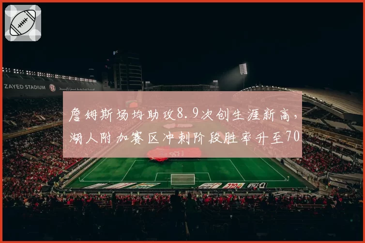 詹姆斯场均助攻8.9次创生涯新高，湖人附加赛区冲刺阶段胜率升至70%