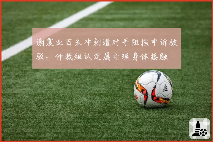 谢震业百米冲刺遭对手阻挡申诉被驳，仲裁组认定属合理身体接触